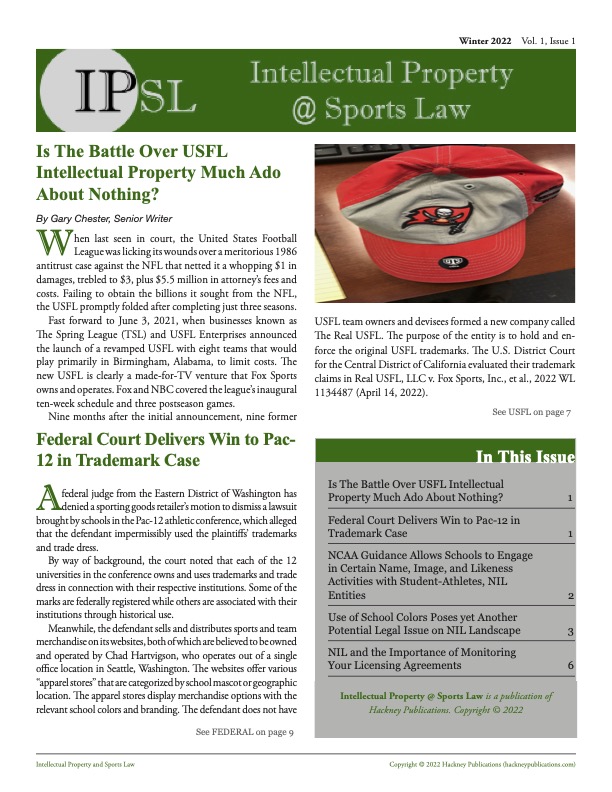 Intellectual property and sports law