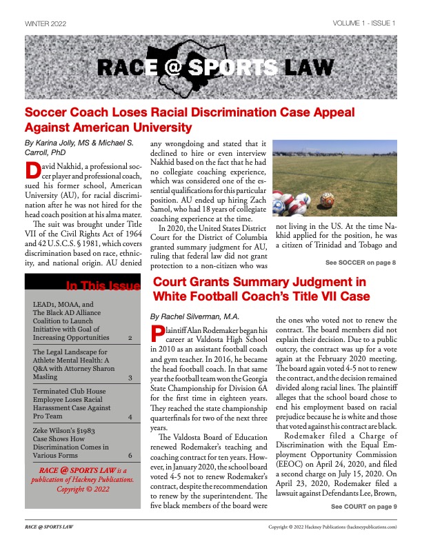 Race and sports law